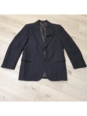 Strathmore Richman Wool Blue Pinstripe Blazer Suit Jacket 38S Corporate Grunge